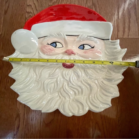 Vintage 1970s Santa Large Cookie Plate Handmade G. Elsesser - Picture 3 of 8